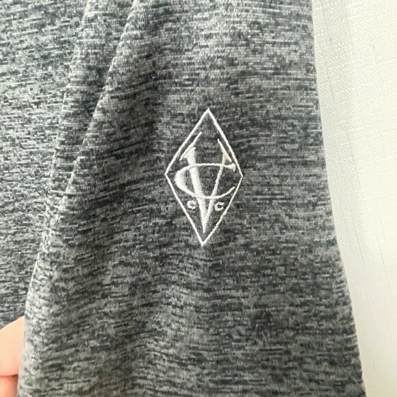 Straight Down Jacket Mens Medium Grey Golf Sweatshirt Full Zip Performance - Picture 3 of 8